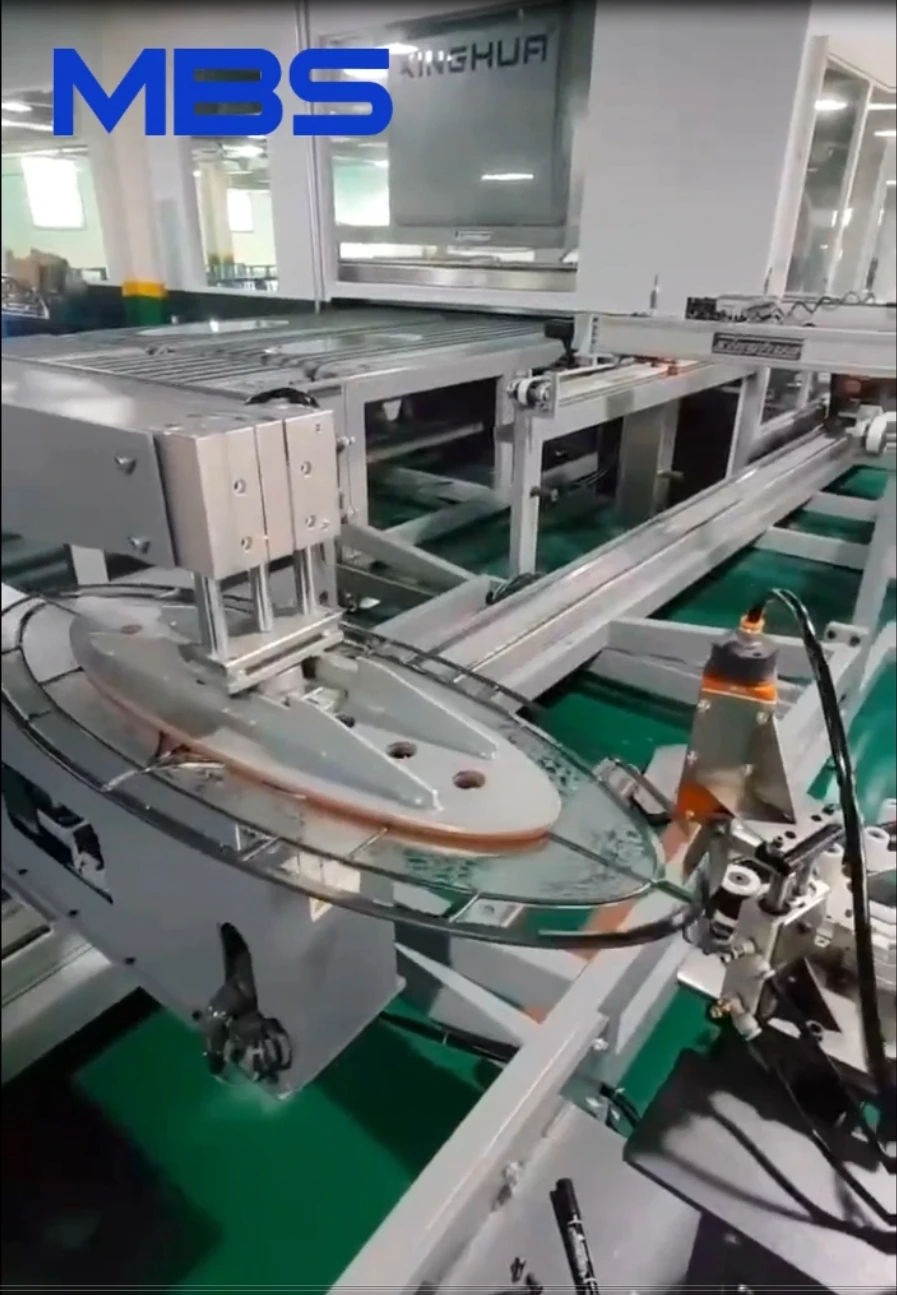 Fully automatic horizontal mosaic glass production line