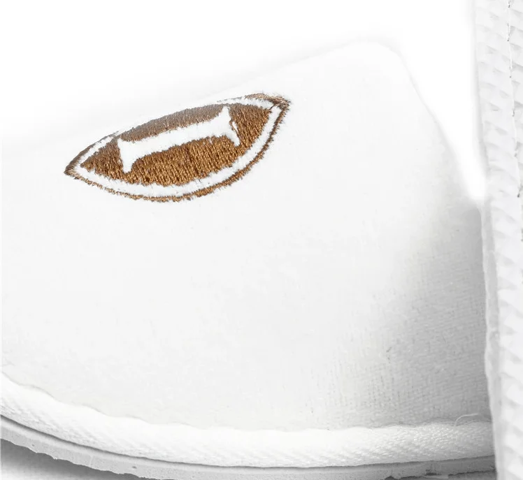 Eco-friendly Reusable White Custom Embroidery Logo Spa Boys and Girls Velour Slipper Hotel Kids Child Slippers