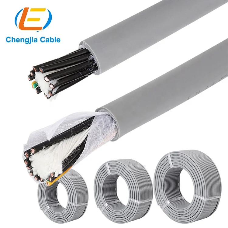 YY100 TRVV Ultra high flexible 10 million control drag chain cables without shielding 5*0.5mm servo multiconductor power cable