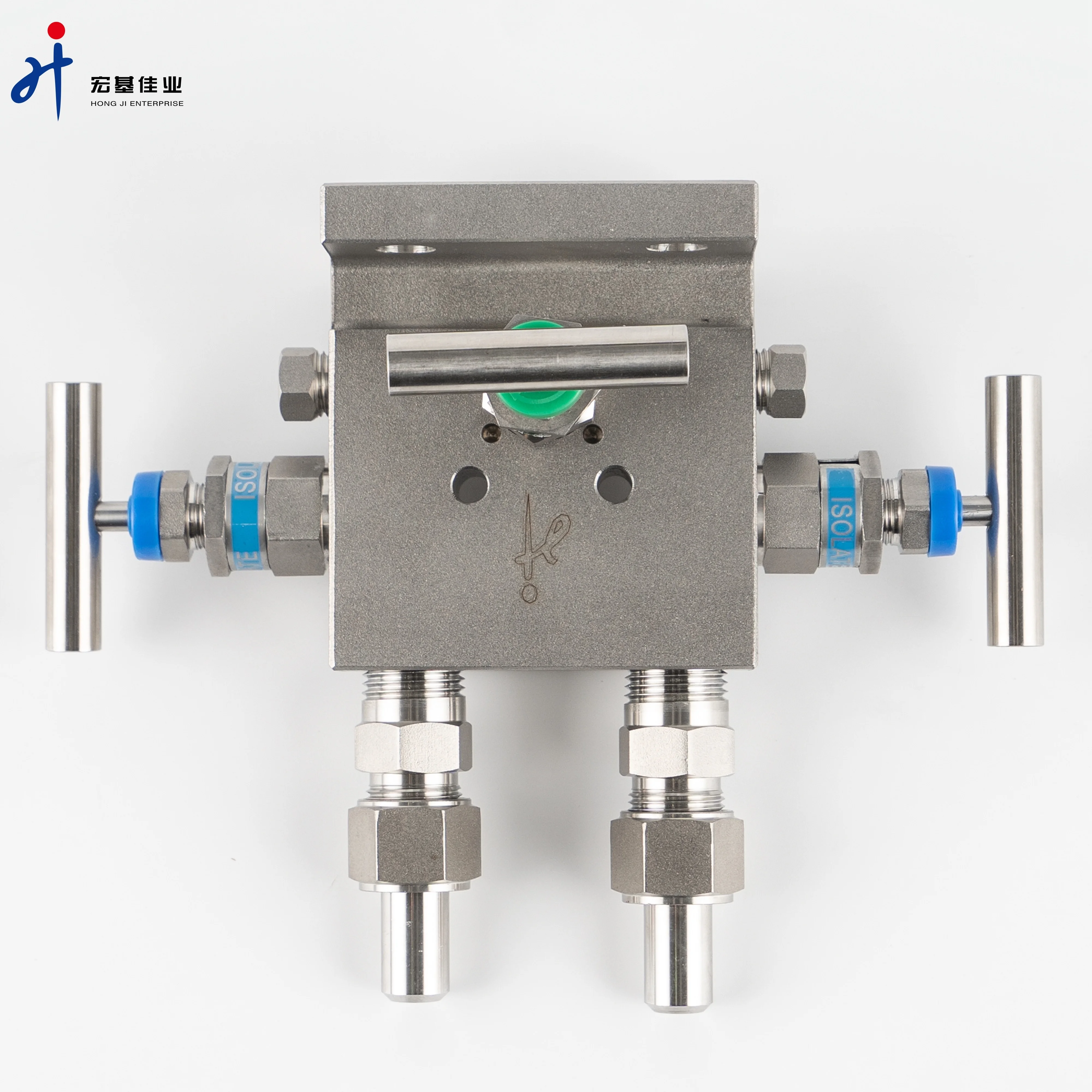 Hydraulic Manifold T type Stainless Steel 6000psi 3 valve Manifolds For Differential pressure transmitter