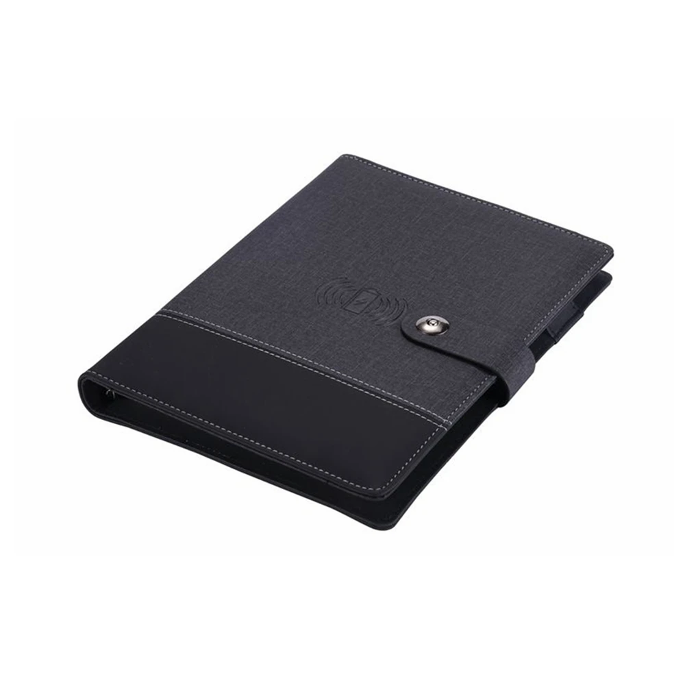 magnetic lock A5 PU leather Notebook power bank Wireless charging diary notepad 8000mah 5000mah 10000mah