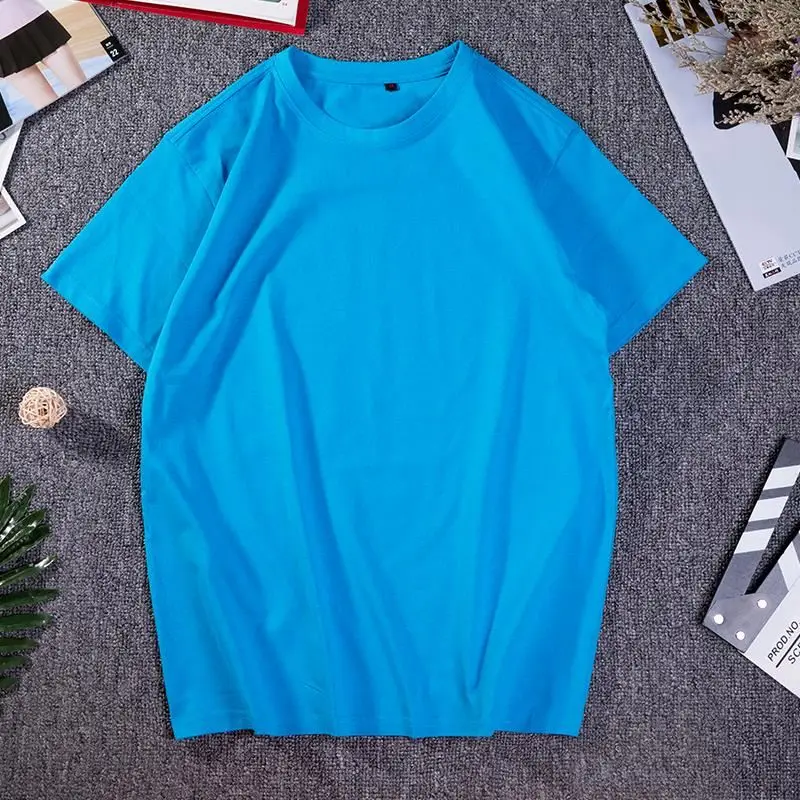 Chinese Wholesaler High quality cotton print t shirt woman men blank oversized white promotion custom logo tshirts