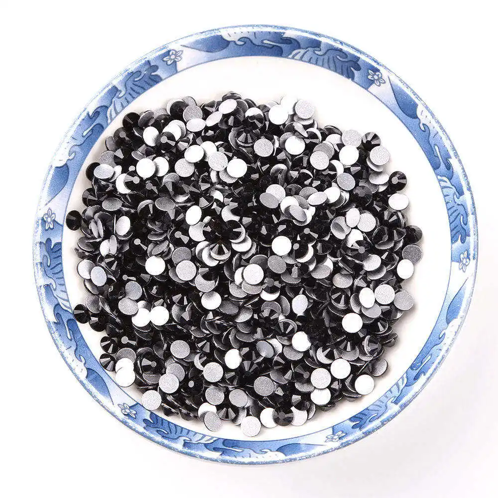 Honor of crystal ss10 High Quality Dark Hotfix Flat Back Nail Rhinestone For Nails DIY