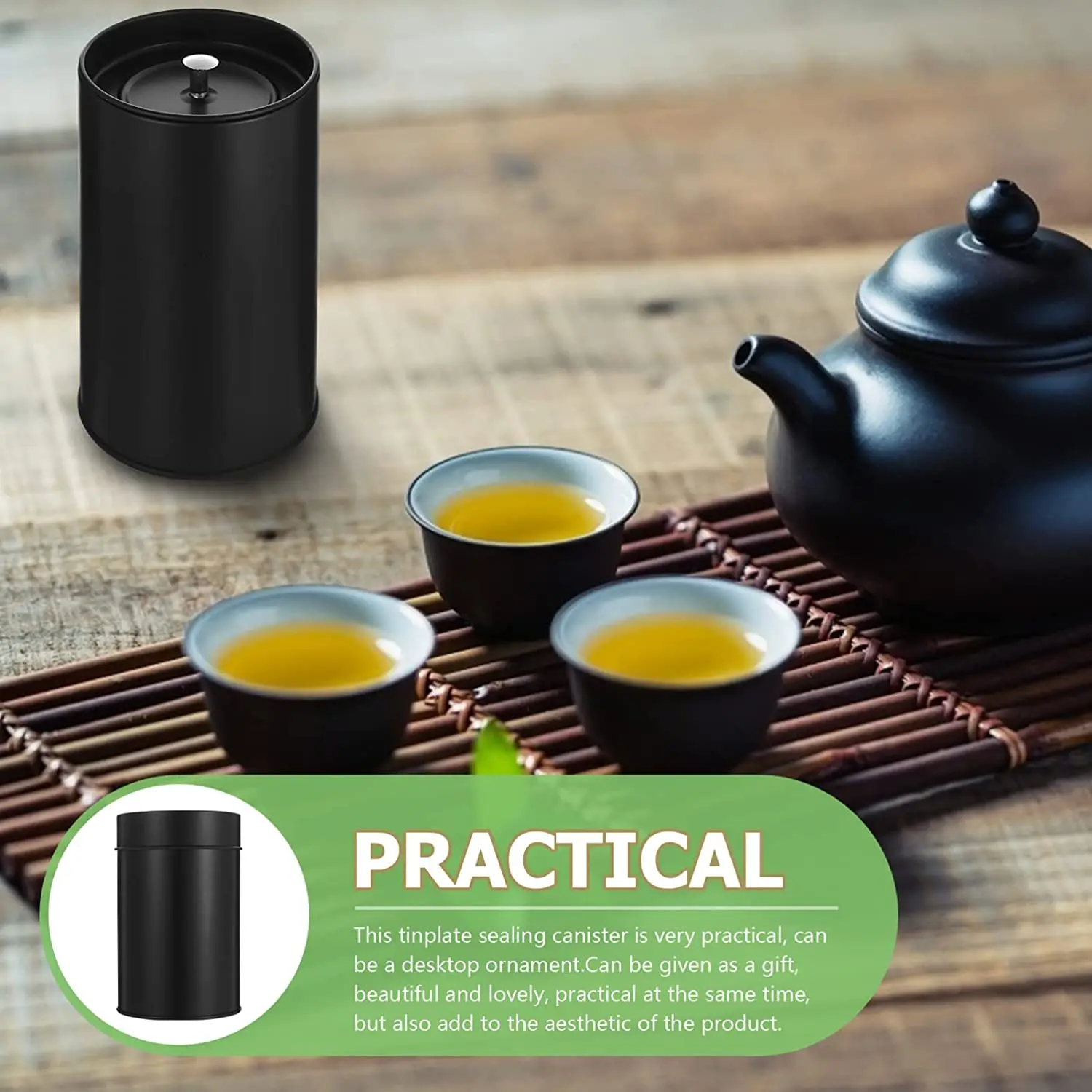 Customized Printing Small Coffee Tea Tin Can With Double Lid Custom Tea Tins