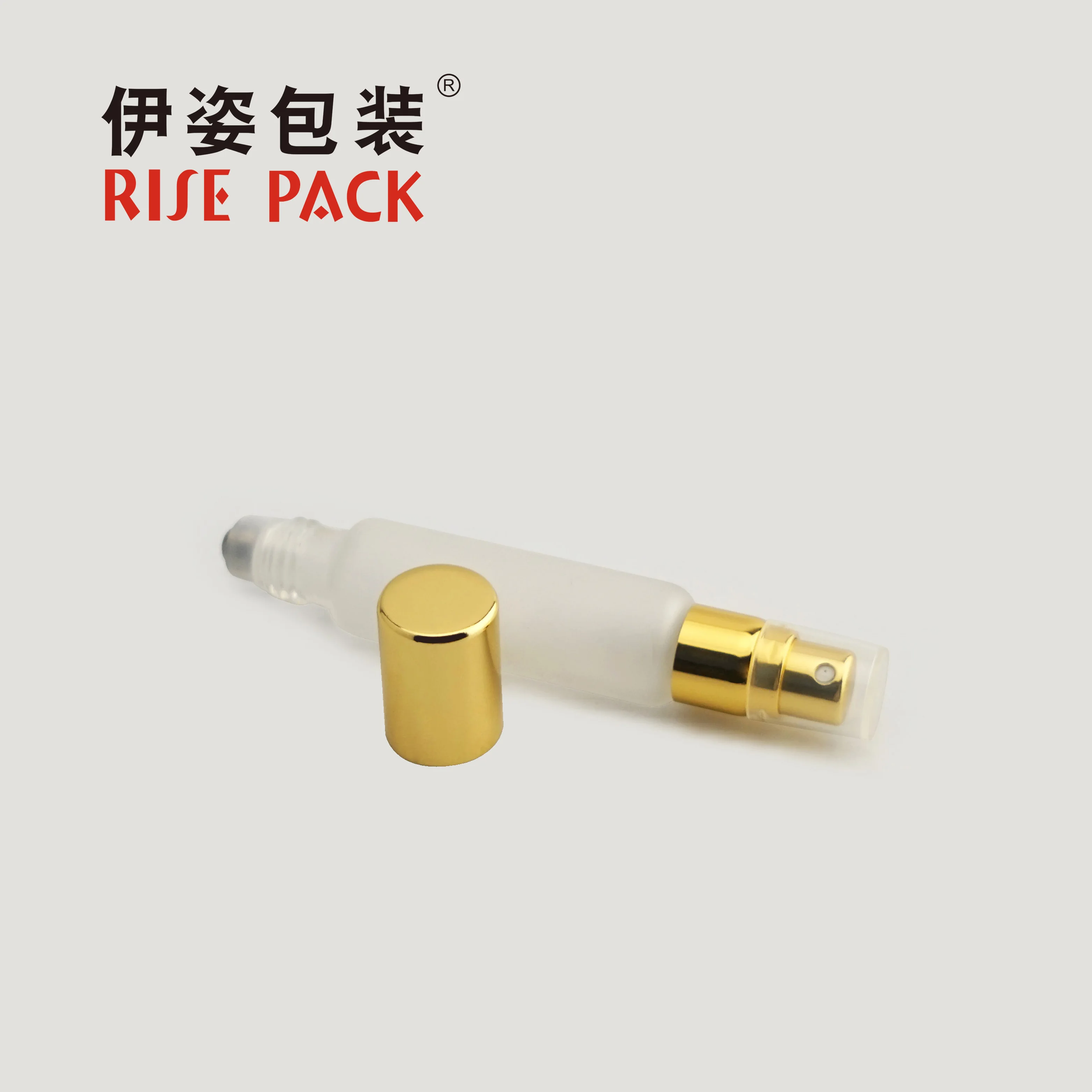 Factory Price 10ml Frosted Dual Ends Glass Cosmetic Essential Oil Perfume Bottle with Roll-On and Sprayer Two Ends