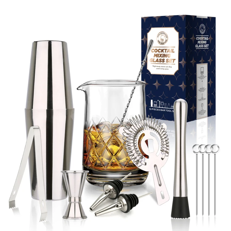 2021 most popular Stainless Steel 24 Oz Cocktail Shaker Set Bartender
