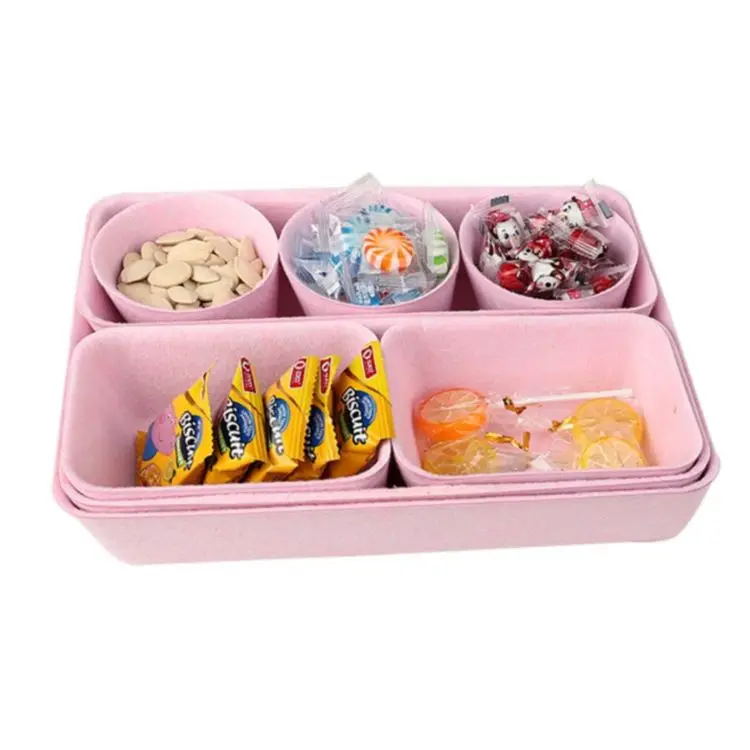 Hot Selling Felt Multi-functional Table Top Storage Boxes 8 Pieces Felt Storage Basket