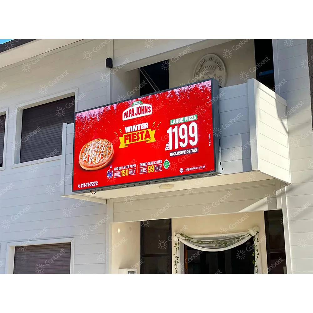 Outdoor P4 4Ft X 4Ft Geant Double Side Sided Display Screen Ecran Panels Exterior Double Faces 8Ft X 4 Ft Custom Size Led Sign