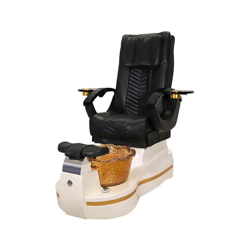Kisen high quality 2024 pedicure chair for salon furniture barber use color optional adult massage foot wash LED manicure bed