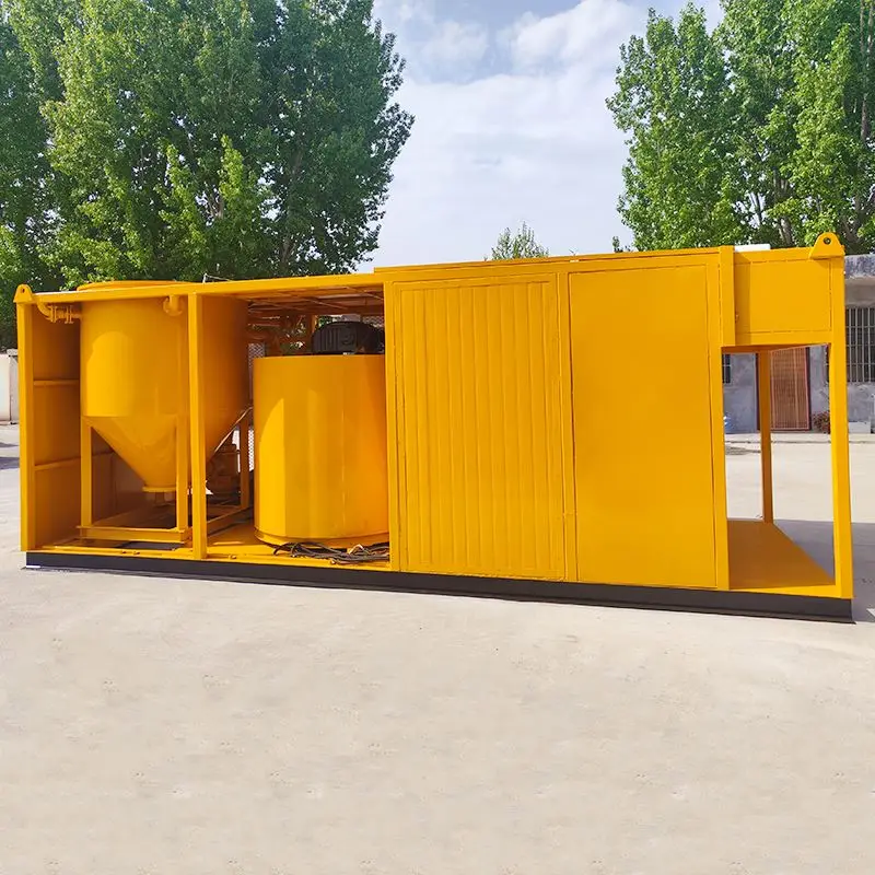Cement Slurry Mixing Plants Mortar Jet Grouting Pumps Container Type Grout Batching Plant