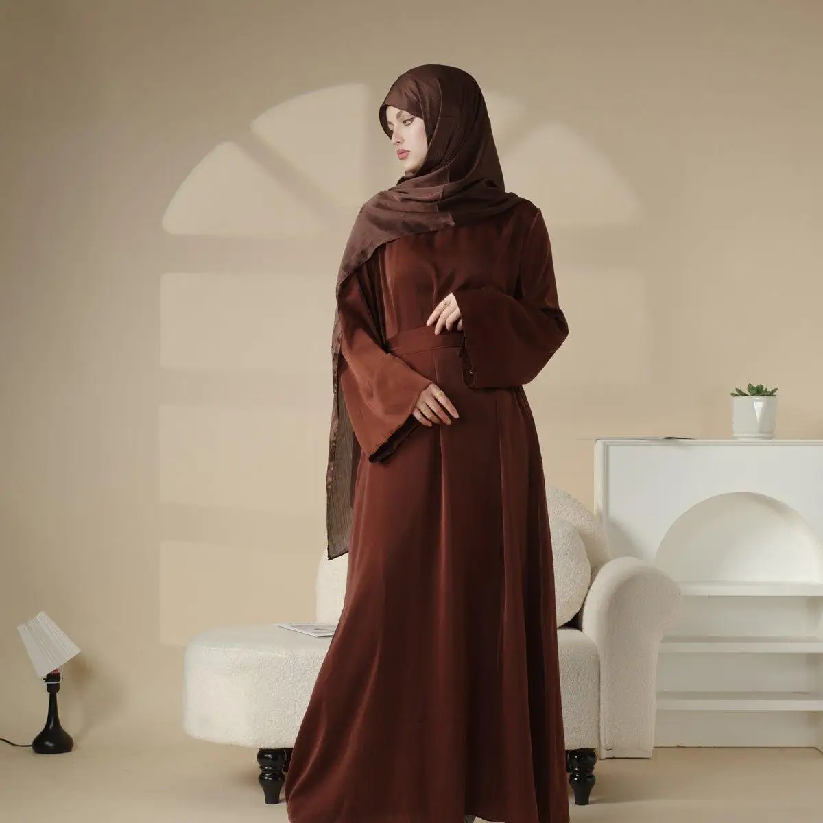 Summer New Release National Style Satin Ladies Cardigans Long Kaftan Dress Winter Dresses For Women Product