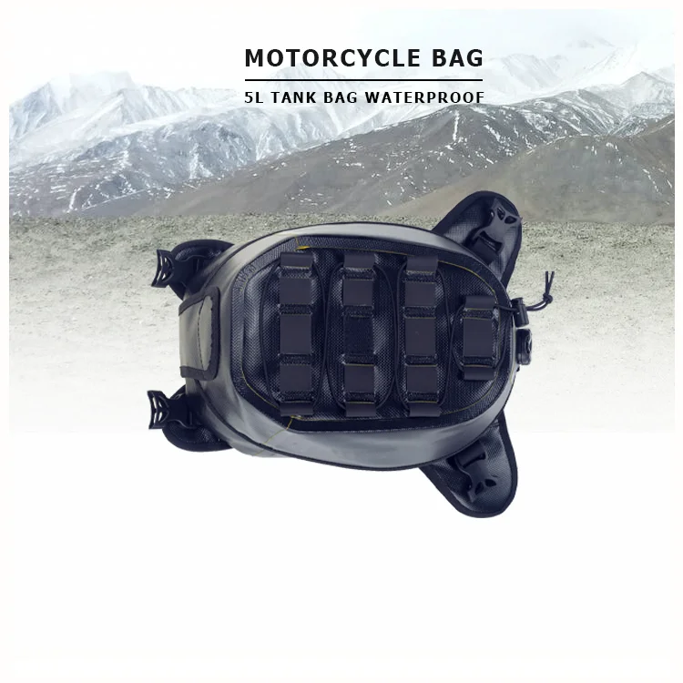 Motorbike Tank Bag Heavy Duty 1000D PVC Waterproof Multi-functional Motorcycle Accessories Bag
