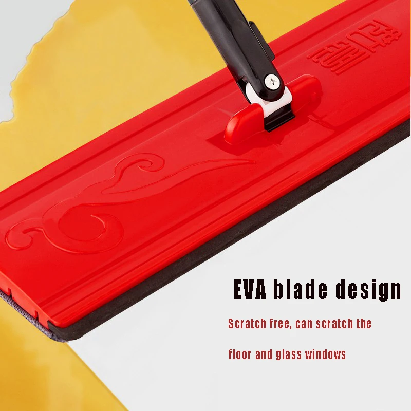 Wholesale price house floor easy cleaning microfiber flat mop hand free red squeeze water mop