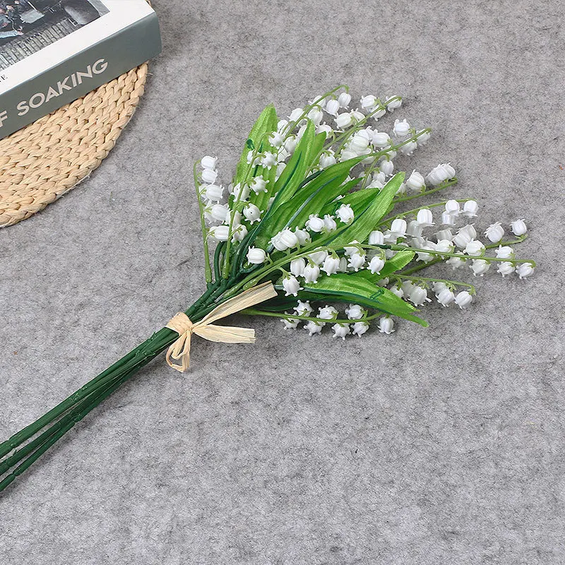 LY  Artificial Lily of The Valley Flowers Lily of The Valley Artificial Flowers Wedding Flowers Arrangement Bouquet Home Decor