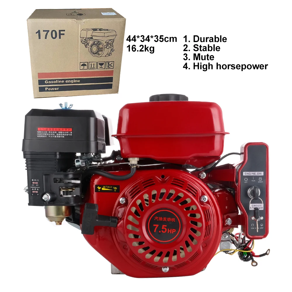 Farm Machinery 7.5 hp Electric start gasoline engine gasoline 4 stroke 215cc gasoline engine