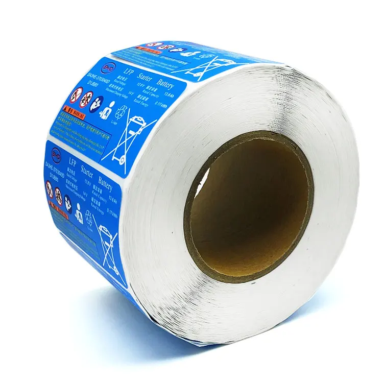 Custom AAA alkaline battery 12.6V Heat Shrink label High temperature resistant battery PVC self-adhesive label sticker