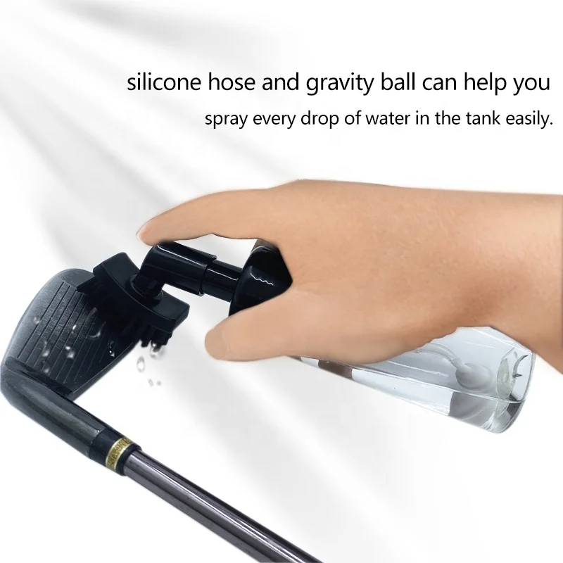 Customize cleaner Tool Accessories Black Plastic Golf Club Cleaning Brush With Water Spray Bottle Water Storage