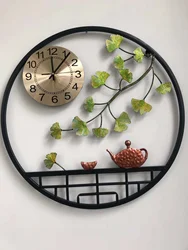 Wall Clock and watch iron art Classic Style Flower Design For Home Decoration Chinese Style