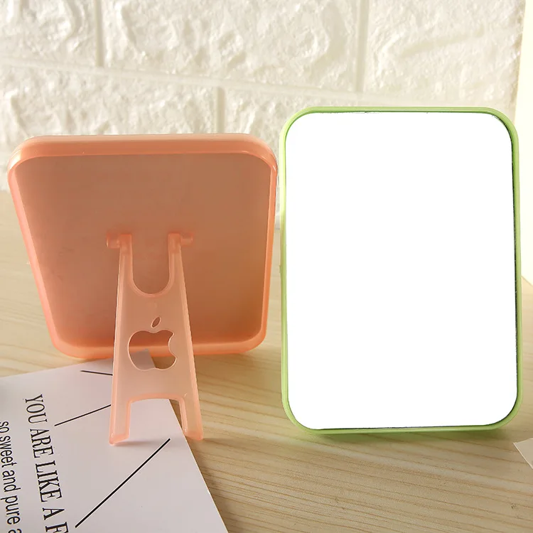 Espejos HD Foldable Desktop Mirror Plastic Frame Single Sided Square Mini Pocket Mirror Portable Makeup Mirror For Women