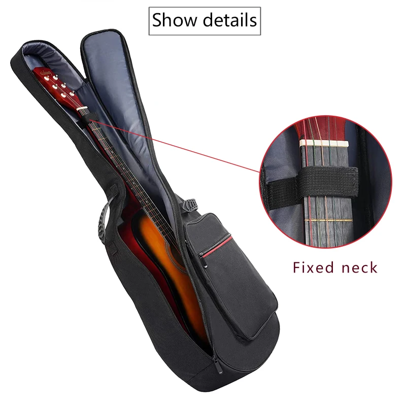Custom Portable Instrument Bag Protective Acoustic Guitar Classic Guitar Bags With Shoulder Strap