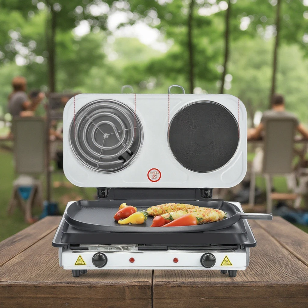 kitchen appliance spiral solid hot plate 2000w electric stove cooker 2 burner Domino electric hot plate