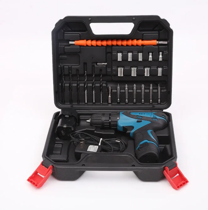 Good Quality Cordless Electric Screwdriver 12V battery socket drill wrench set