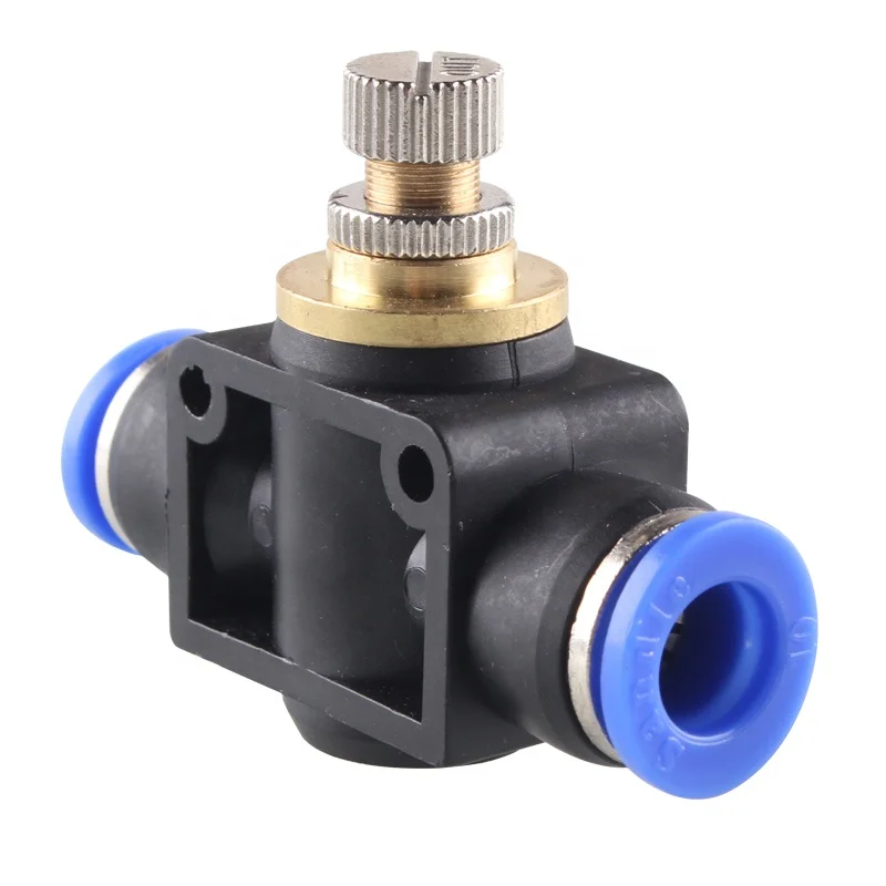 SA-6 Plastic Pneumatic Parts Throttle valve 6mm Quick Connector One Touch Speed Flow Control Air compressor Hose Fittings