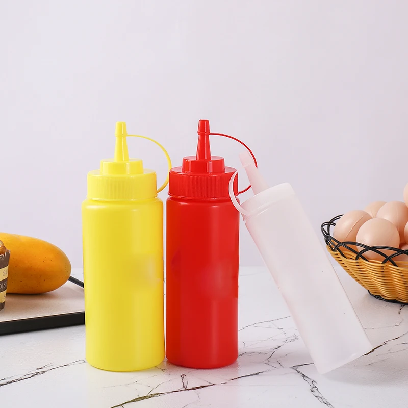 Cooking Accessories Custom Colors 16 Oz Squeeze Soil Tomato Bbq Chili Hot Sauce Plastic Squeeze Bottle for kitchen