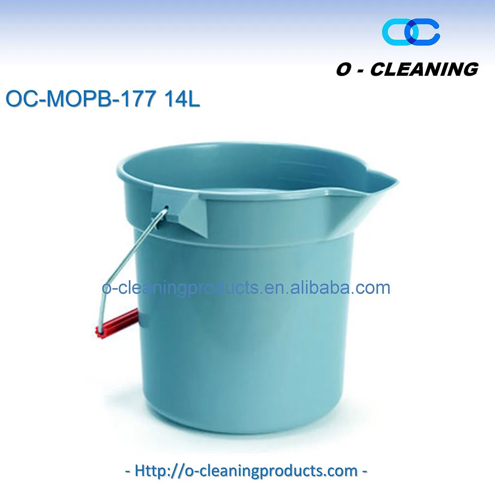 O-Cleaning Household 14L Thick Plastic Round Cleaning Pail Sanitizing Bucket With Scale For Mopping,Fishing,Car Washing,Watering