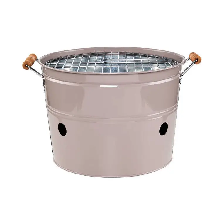 Portable  outdoor Barbecue Grill Galvanized Steel cooking tools Charcoal BBQ Grill Bucket with handle