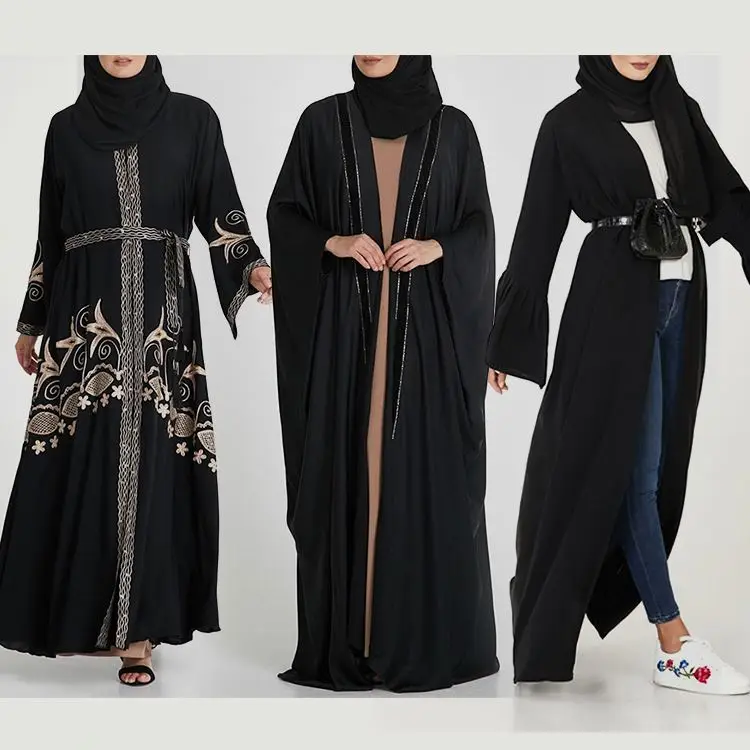 2019 Modest Women Maxi Daily Dubai Wholesale Market Leopard Dress Argyle Abaya Kimono