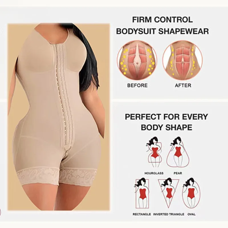 Women Seamless Body Shaping Jumpsuit Large Size Waist Cinching Hip Lifting Chest Support Slim Beauty Corset