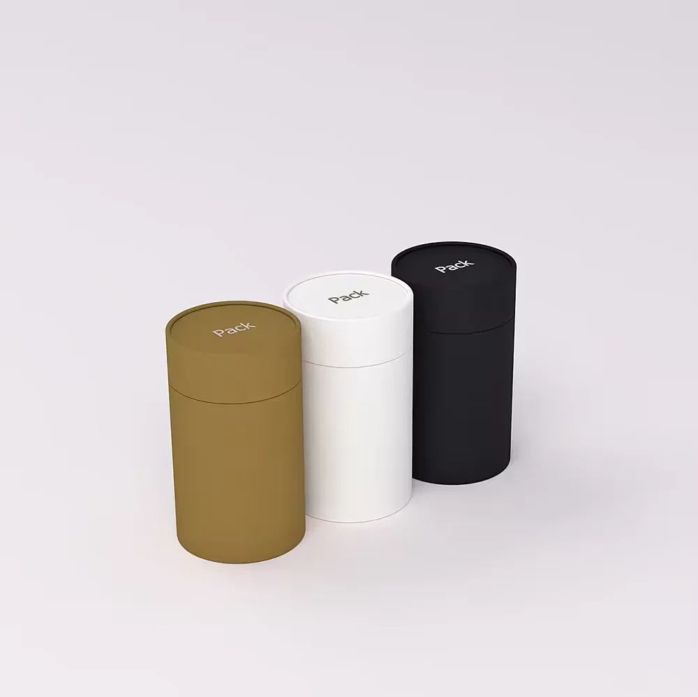 Custom Printing Organic Agriculture Cardboard Packaged Round Tube Box Packaged For Rice Fertilizer Feed Vegetables Fruit Seeds