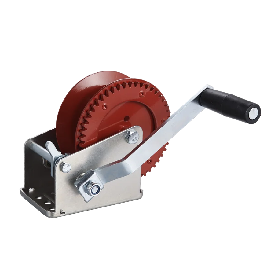 Portable mini  manual hand winch with rope gear winch 1600lbs anchor winch for towing boat