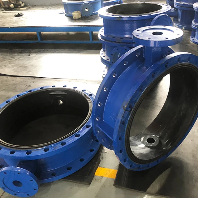 DN600 24 дюйма углеродистая сталь WCB резина ручное управление Червячная Шестерня двойной эксцентриковый клапан-бабочка тип фланца