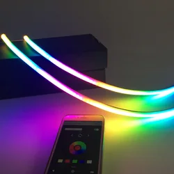 Led Strips Daytime Running Light Waterproof Flexible Car DRL Streamer Turn Signal Lamp Auto Headlights