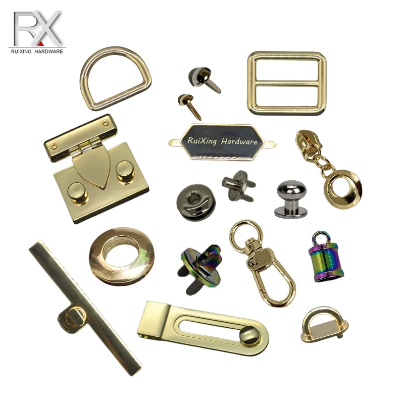 Black paint metal Snap Buckle Hardware For Bag Quick Release Metal Adjustable Luggage Strap Length Connector Fastener Buckle