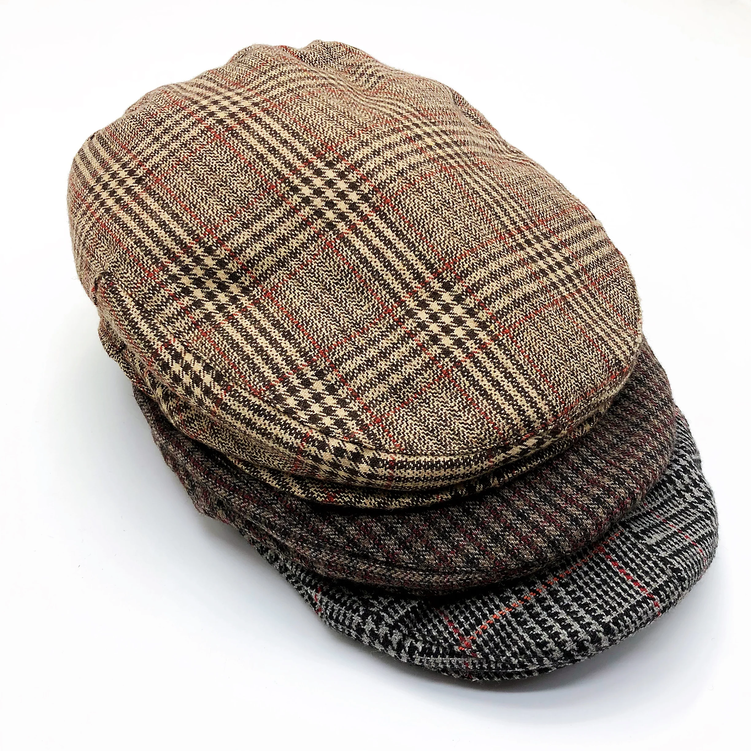 ALLCH Adult Winter Autumn European Style Checked Custom Newsboy hats Flat Cap Ivy Hat