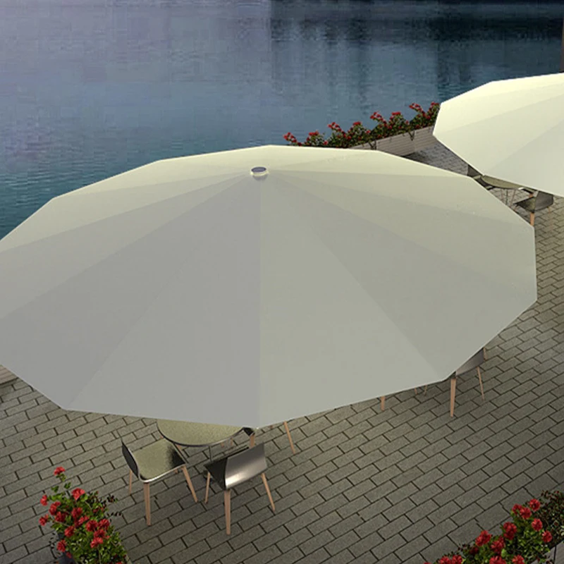 Wholesale Commercial Big Size Heavy Duty Large 4*4M Aluminum Garden Outdoor Umbrella Restaurant Parasol  Patio Umbrella