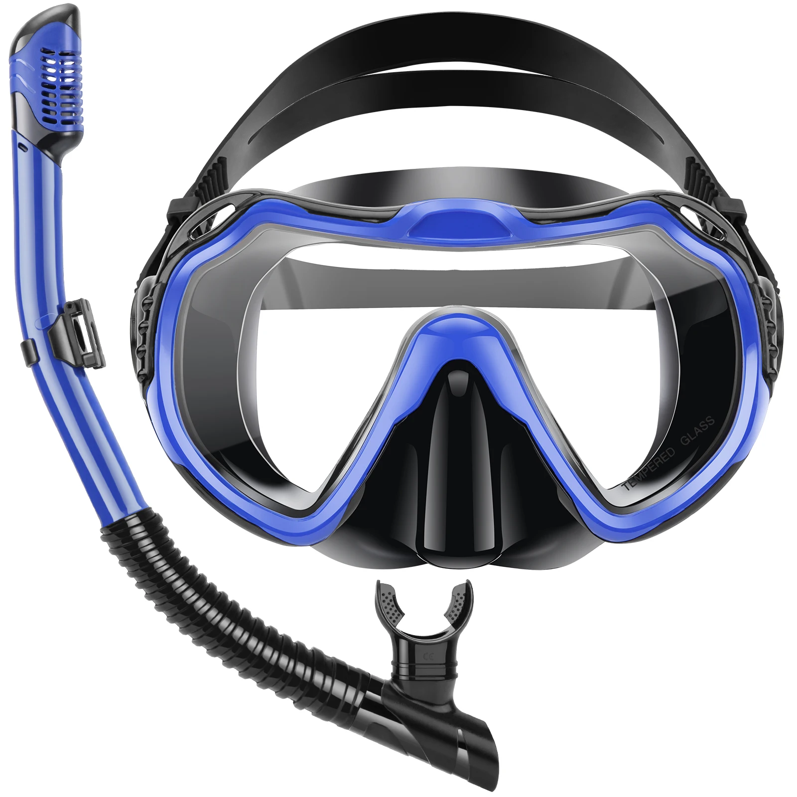 Factory Diving mask set factory tempered glass lens diving mask and snorkel set silicone diving snorkel mask set