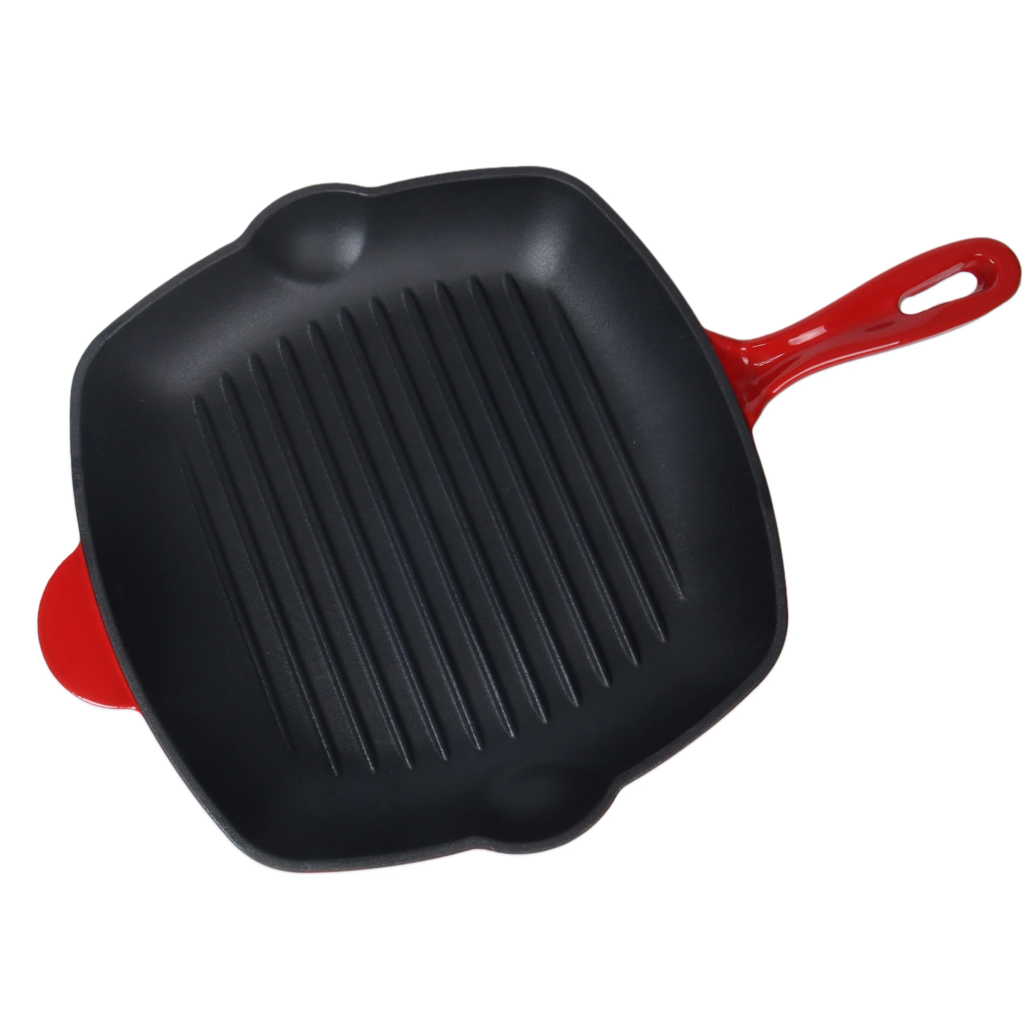 24cm 26cm Non Stick Small Large Griddle Grill Fry Pan High Temperature Enamel Pre-seasoned Cast iron Skillet