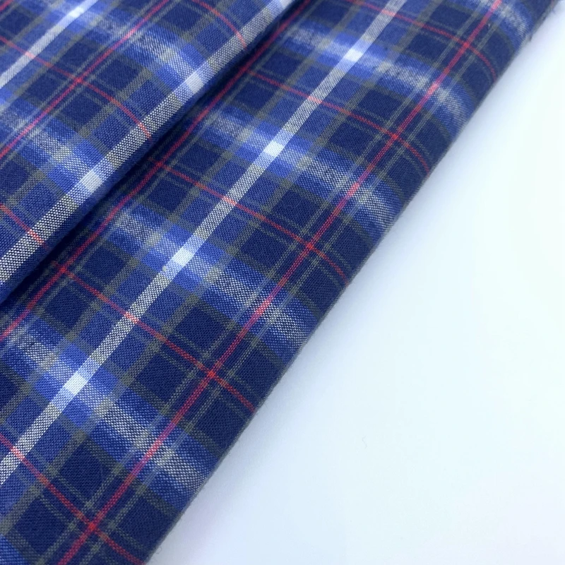 Chinese popular custom 60%polyester 40% cotton yarn dyed check fleece woven  fabric for skirts shirt school uniform for shirt