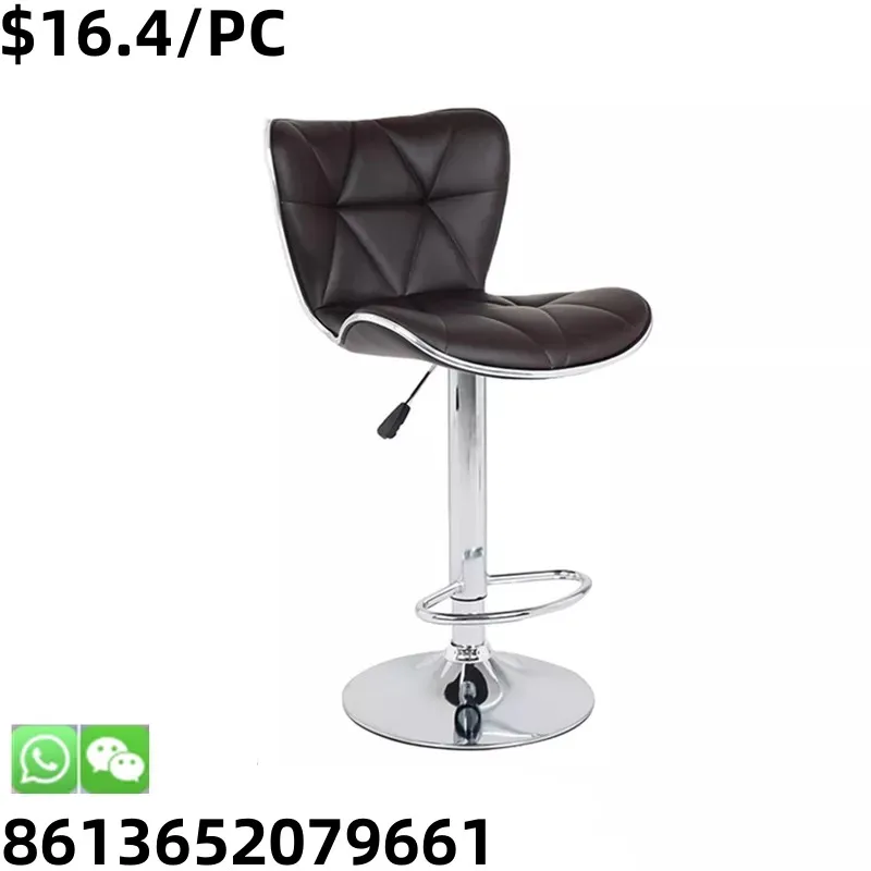 Modern Style Metal Dining PU Bar Stools Restaurant Bar Chair