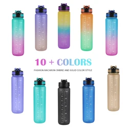 Colorful 1L Custom Logo BPA Free Gym Water Jug Sport PETG Plastic Half 1/2 Gallon Water Bottle
