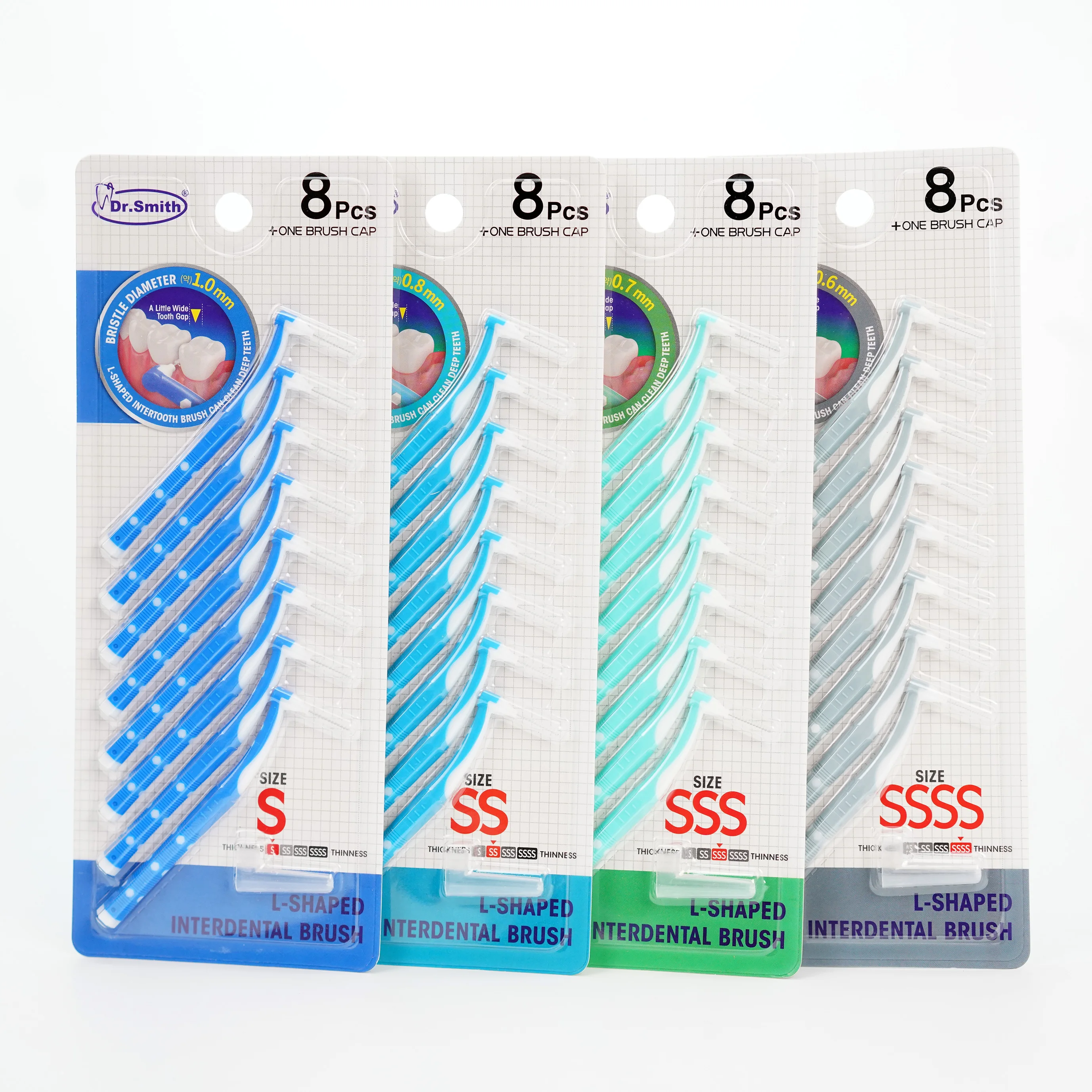 China Wholesale New Design L-Shaped Interdental Brush Customizable Teeth Cleaning Toothpick for Adults