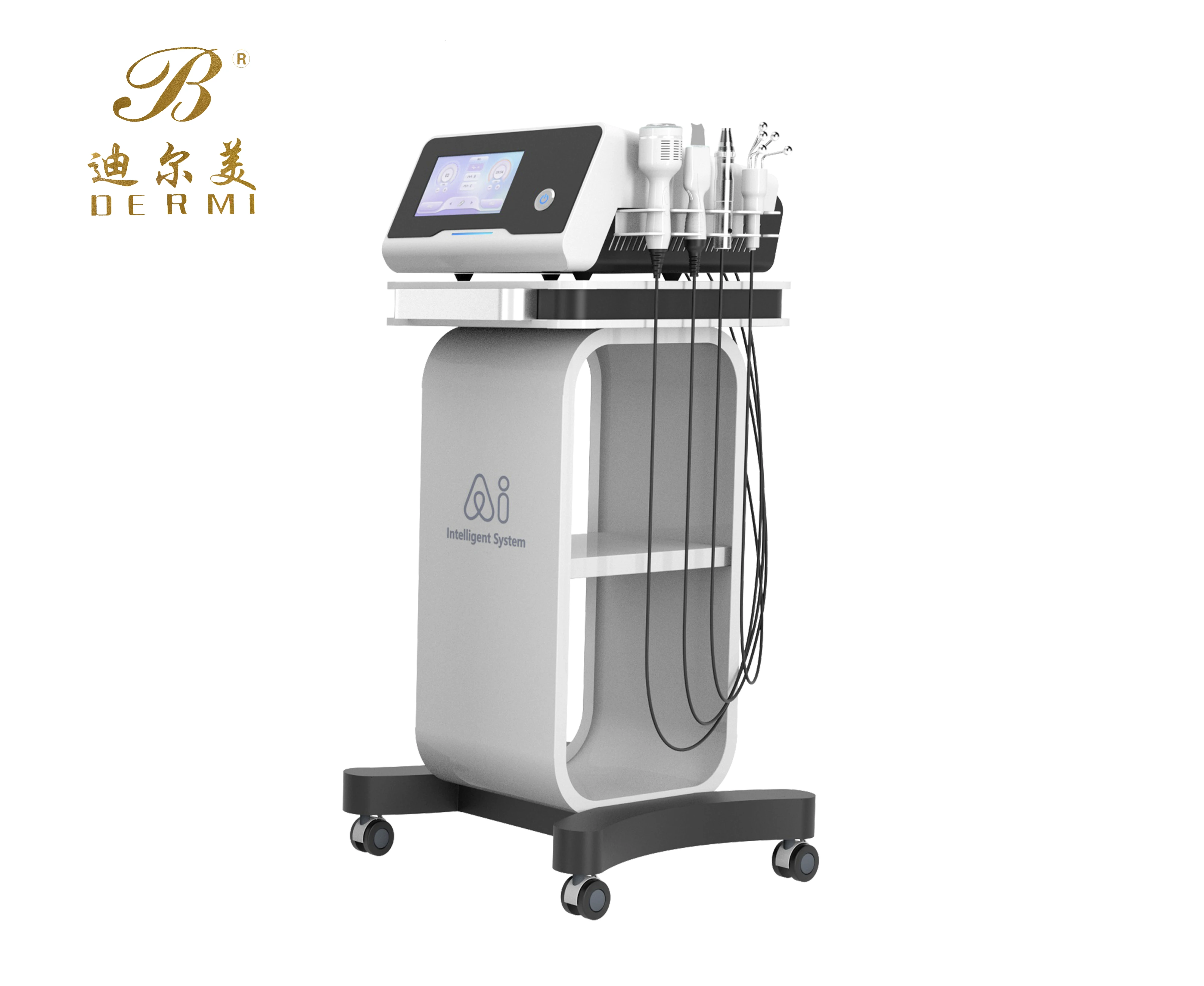 multifunctional 4 in 1 face lifting MTS pen & BIO multi-heads & skin scrubber & Ice hammer Beauty Salon  machine