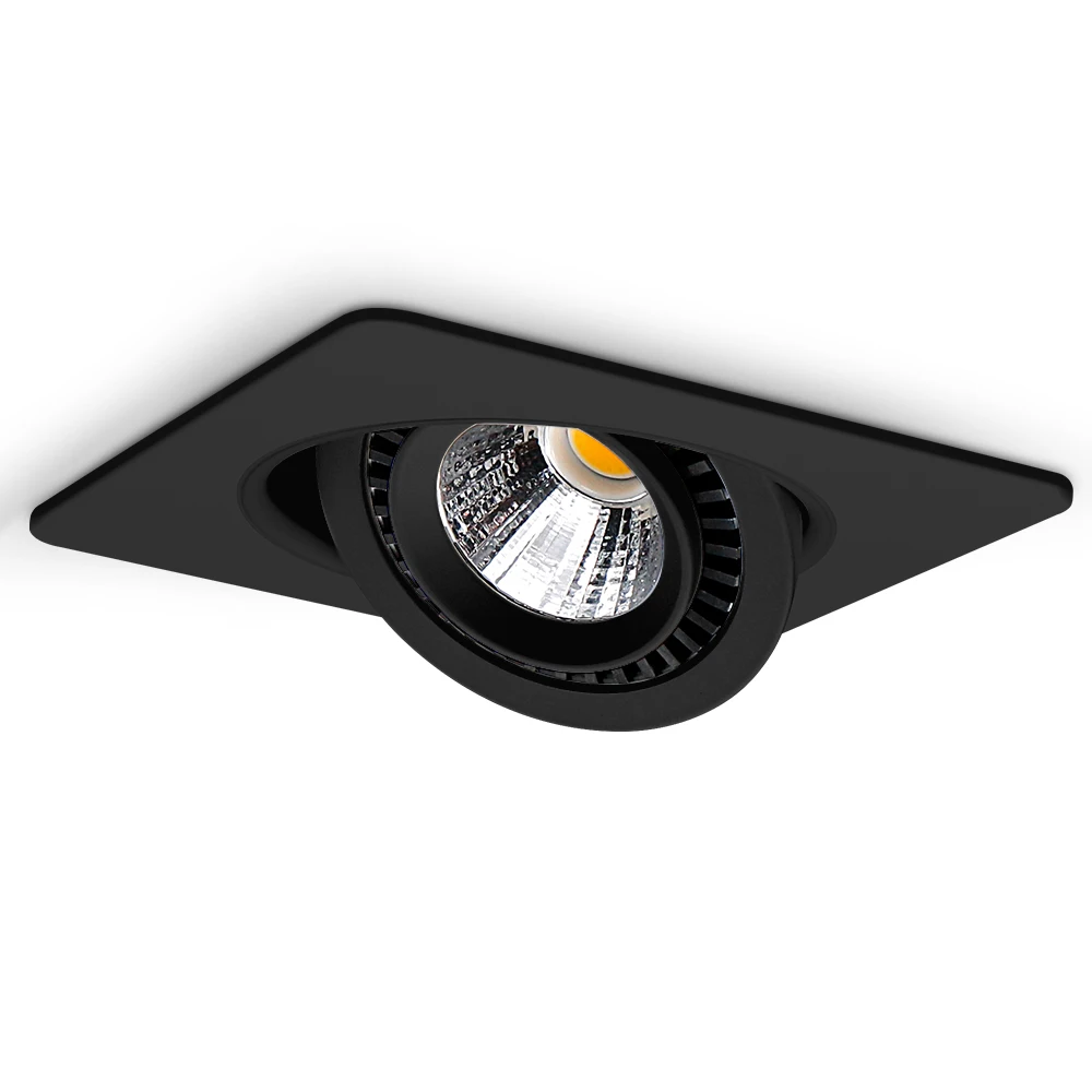 
Black White Anti Glare Spotlight Led Recessed Lights Single/Double Head Dimmable Adjustable Led Spotlight 360 Degree Rotation 