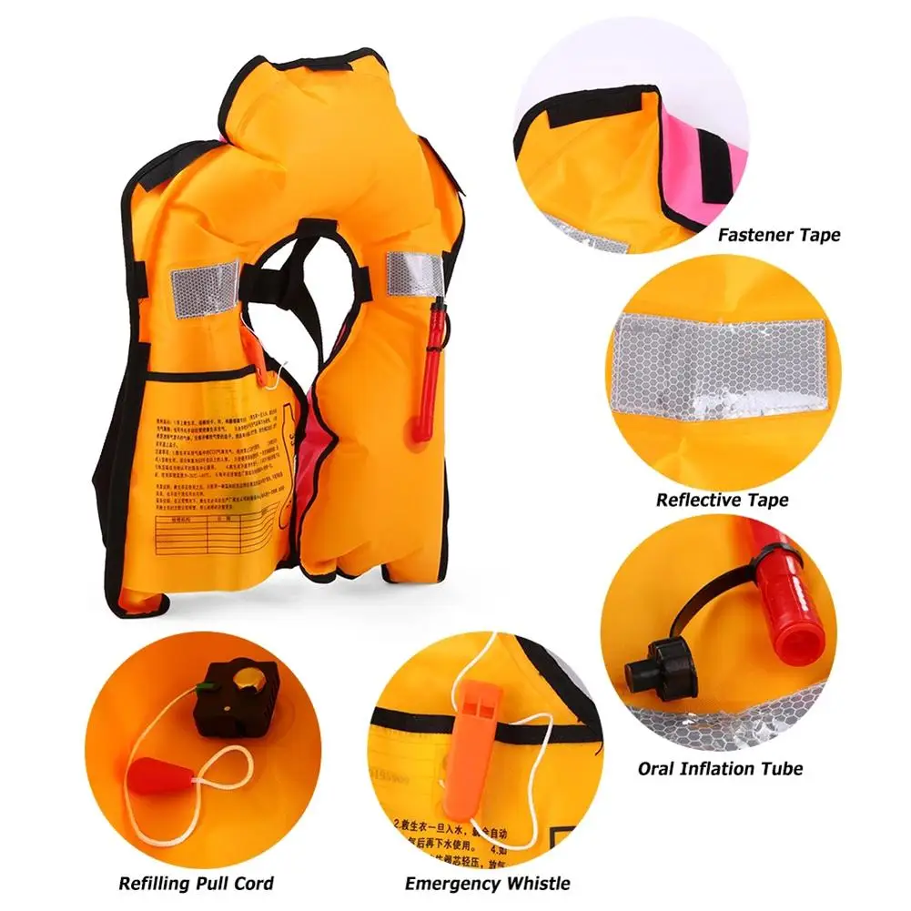 2024 CE solas marine red inflatable life jacket vest