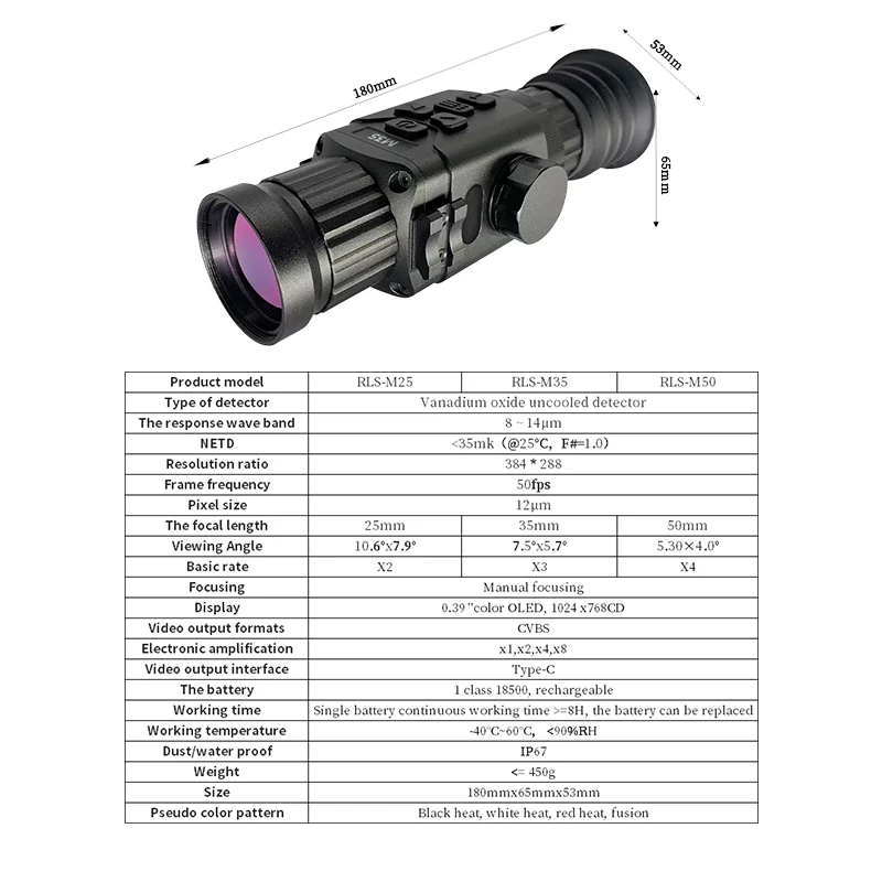 2022 New Product Handheld HD Infrared Digital Thermal ImagingNight M25 M35 M50 Vision Thermal Imager For Outdoor Hunting