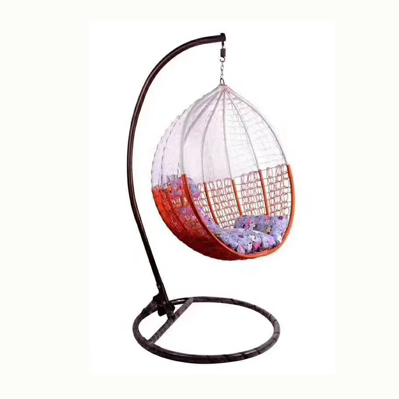 Patio sensory swing chair wicker porch swing bed cushion hanging chair double outdoor rattan